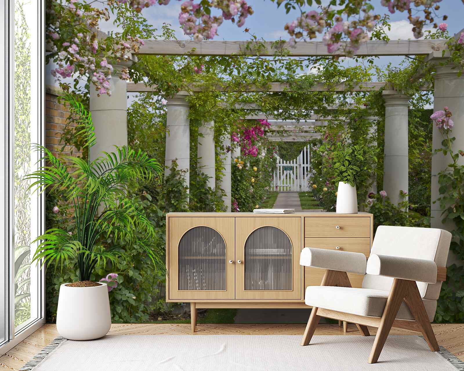 Fototapeta zeleniny v kamenných oblúkoch