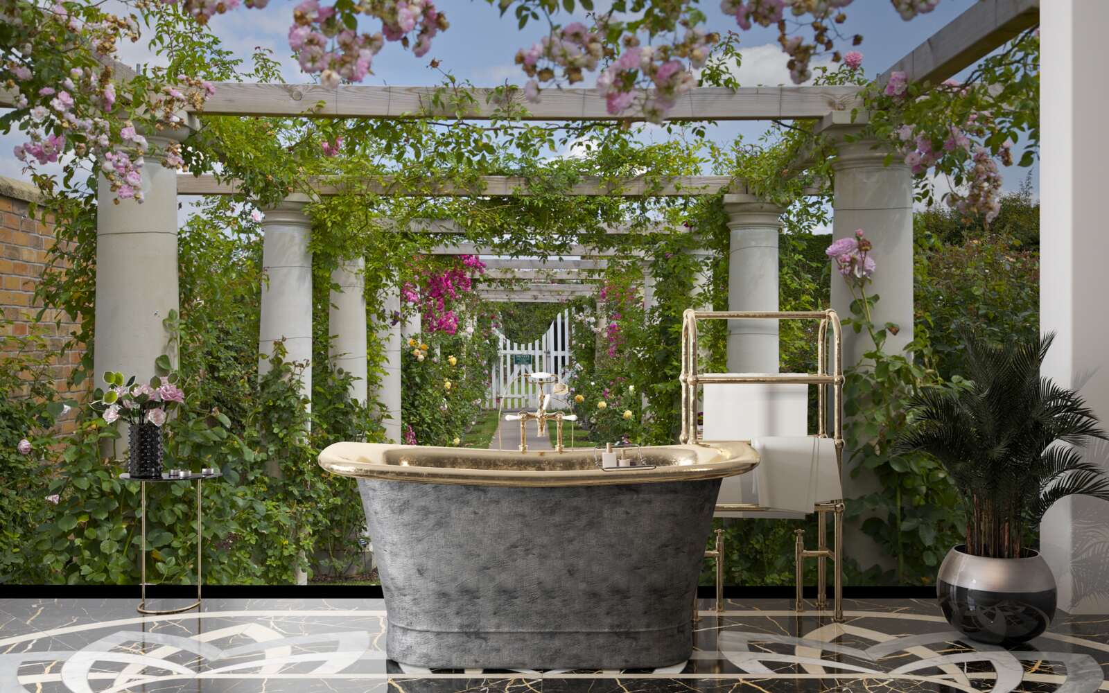 Fototapeta zeleniny v kamenných oblúkoch