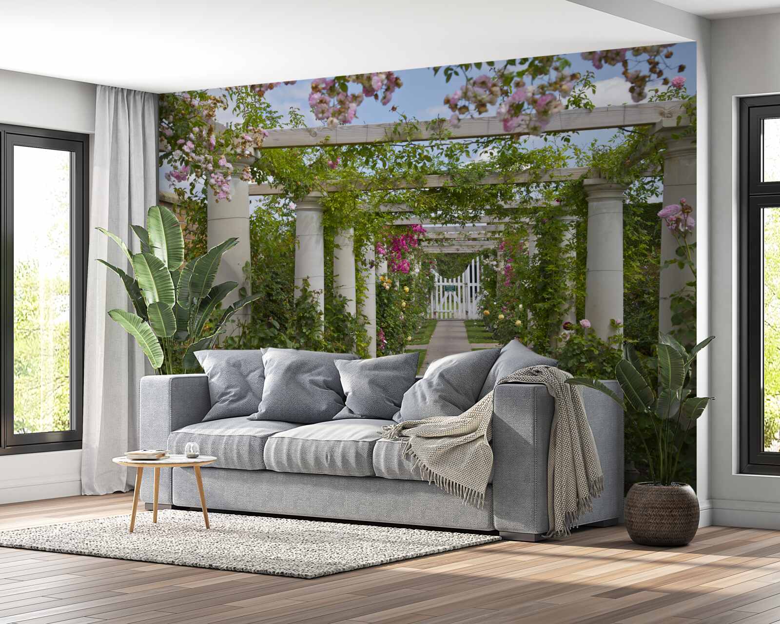 Fototapeta zeleniny v kamenných oblúkoch