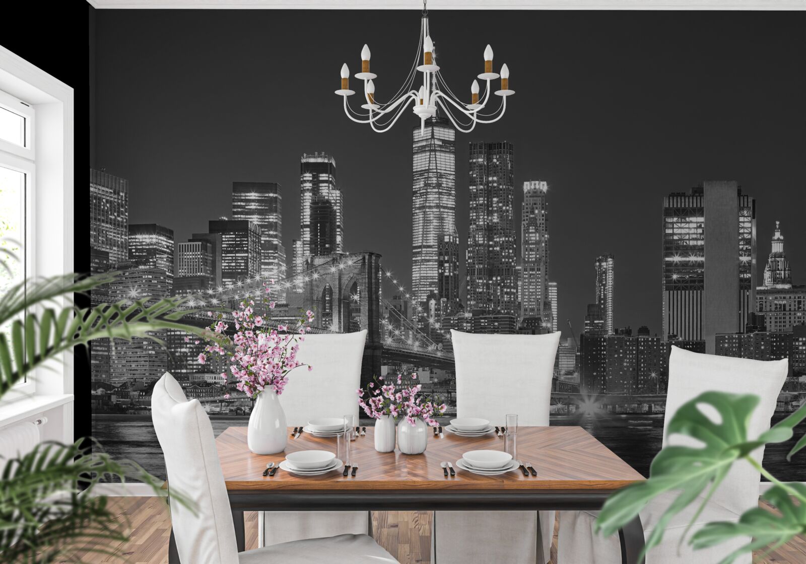 Fototapeta Večerný pohľad na Manhattan Bridge