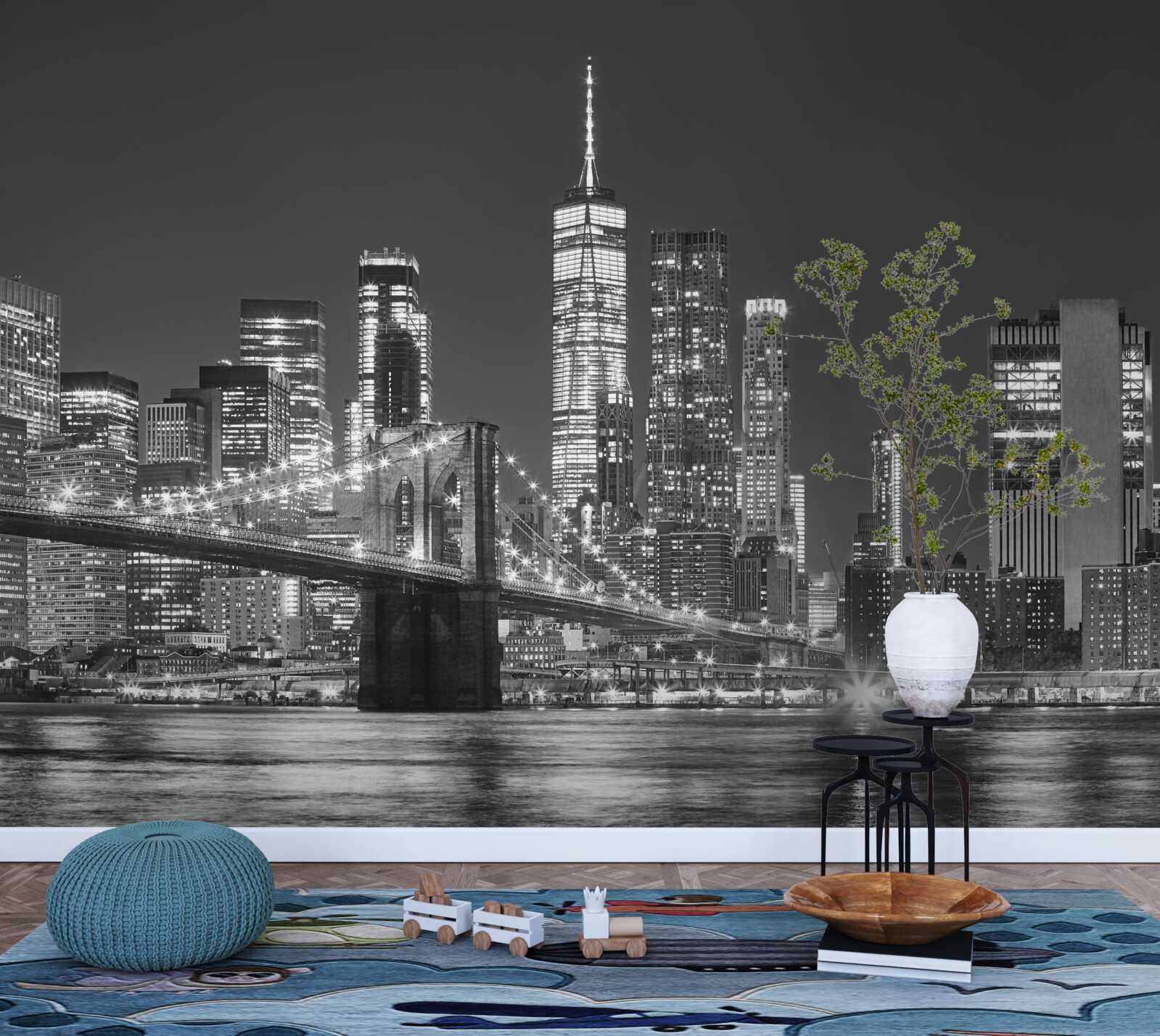 Fototapeta Večerný pohľad na Manhattan Bridge