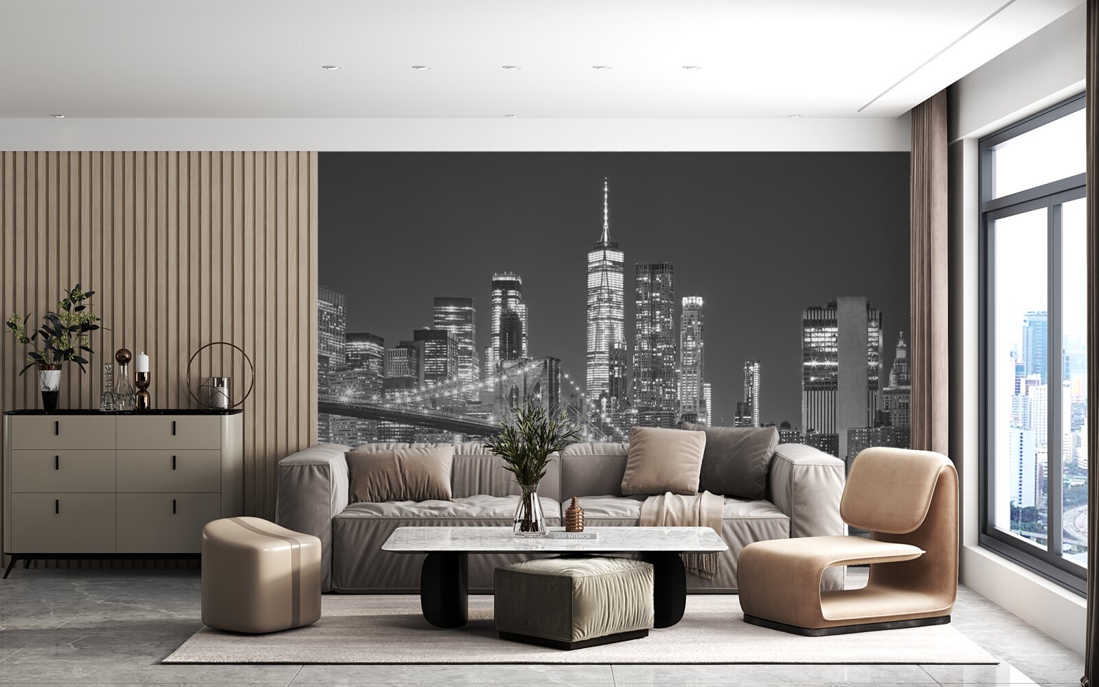 Fototapeta Večerný pohľad na Manhattan Bridge