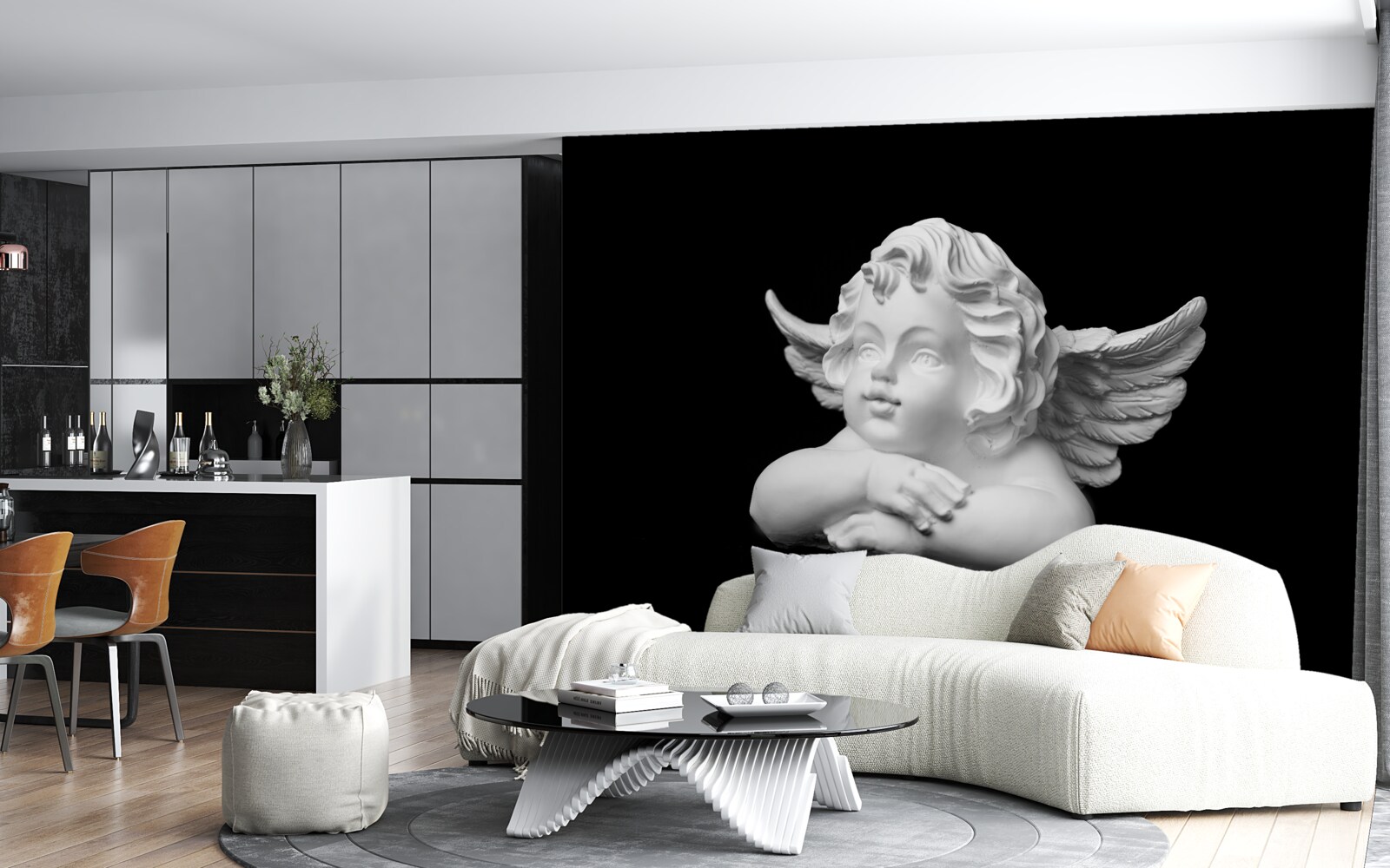 Fototapeta anjel vytesaný z kameňa