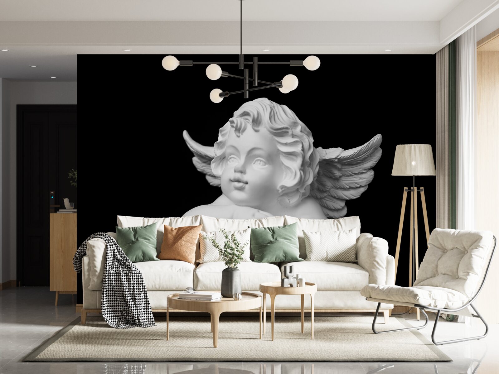 Fototapeta anjel vytesaný z kameňa