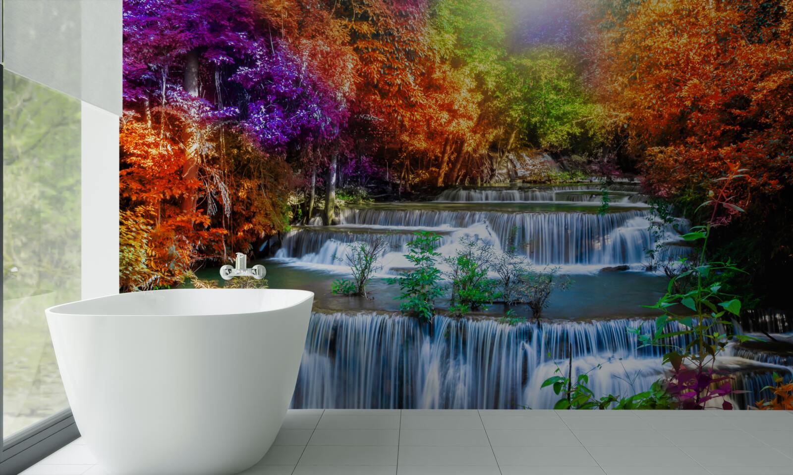 Fototapeta jesenný vodopád v púšti