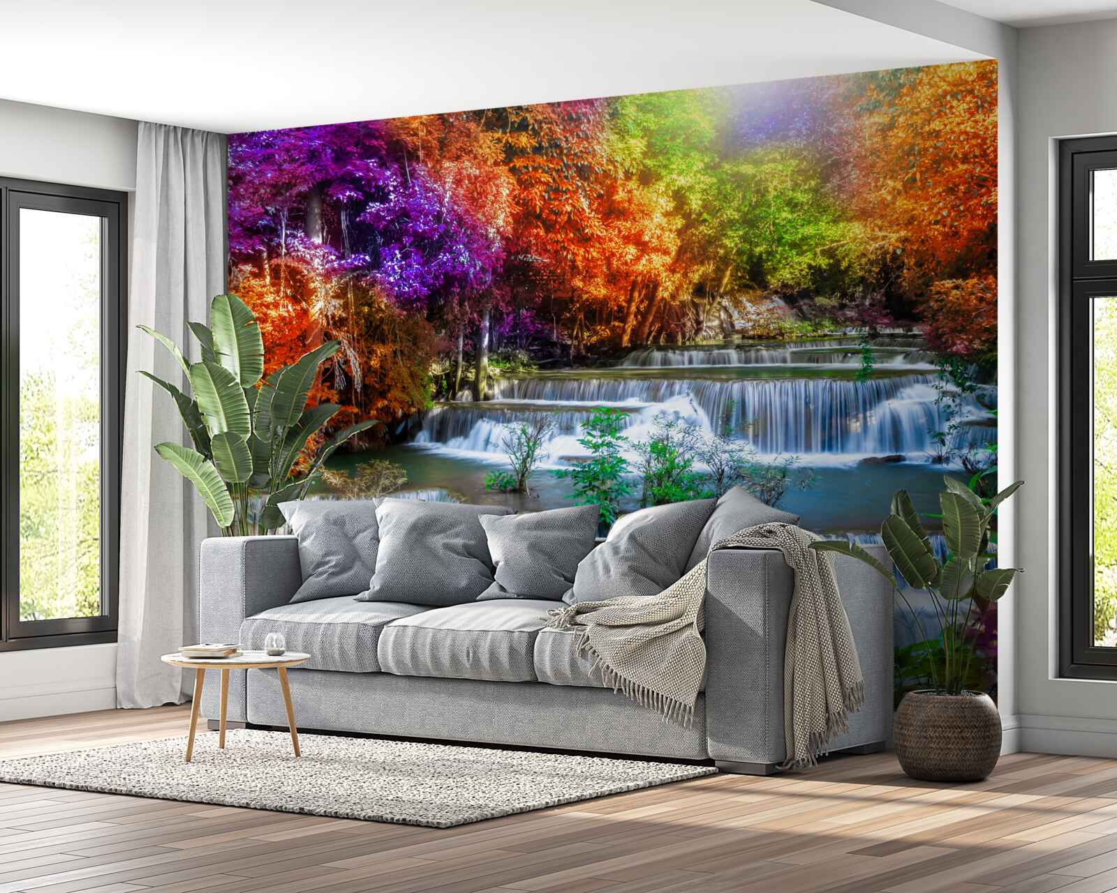 Fototapeta jesenný vodopád v púšti