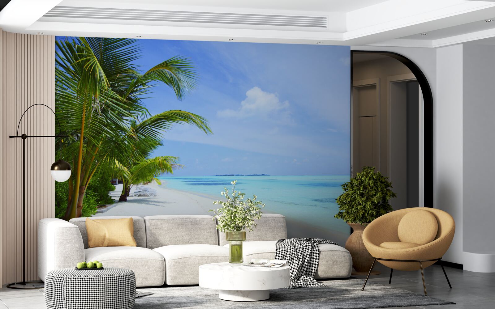 Fototapeta tyrkysové vody pri tropickom pobreží