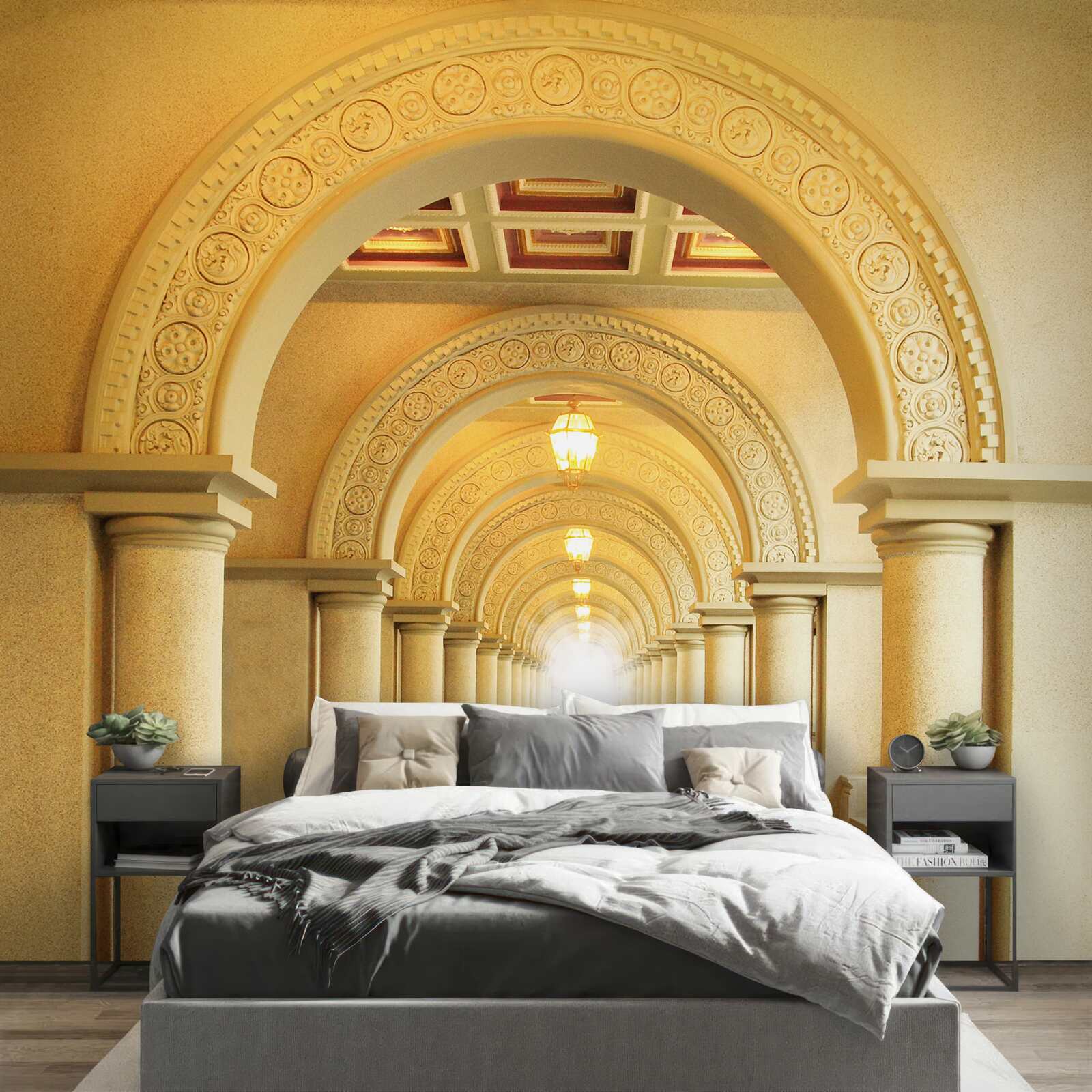 Fototapeta oslepujúce svetlo na konci tunela pod mrakmi