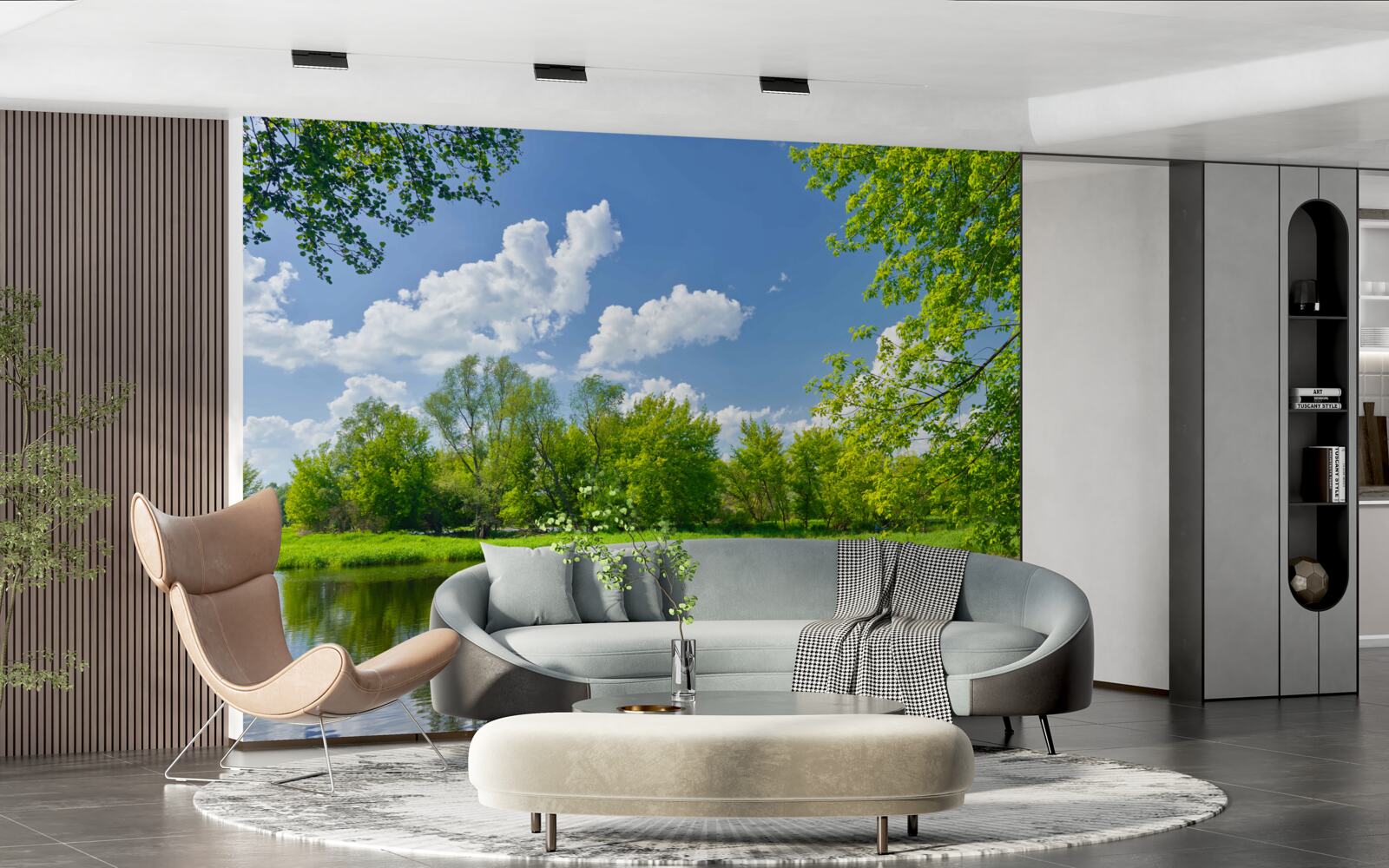 Fototapeta pokojné vody lesnej rieky