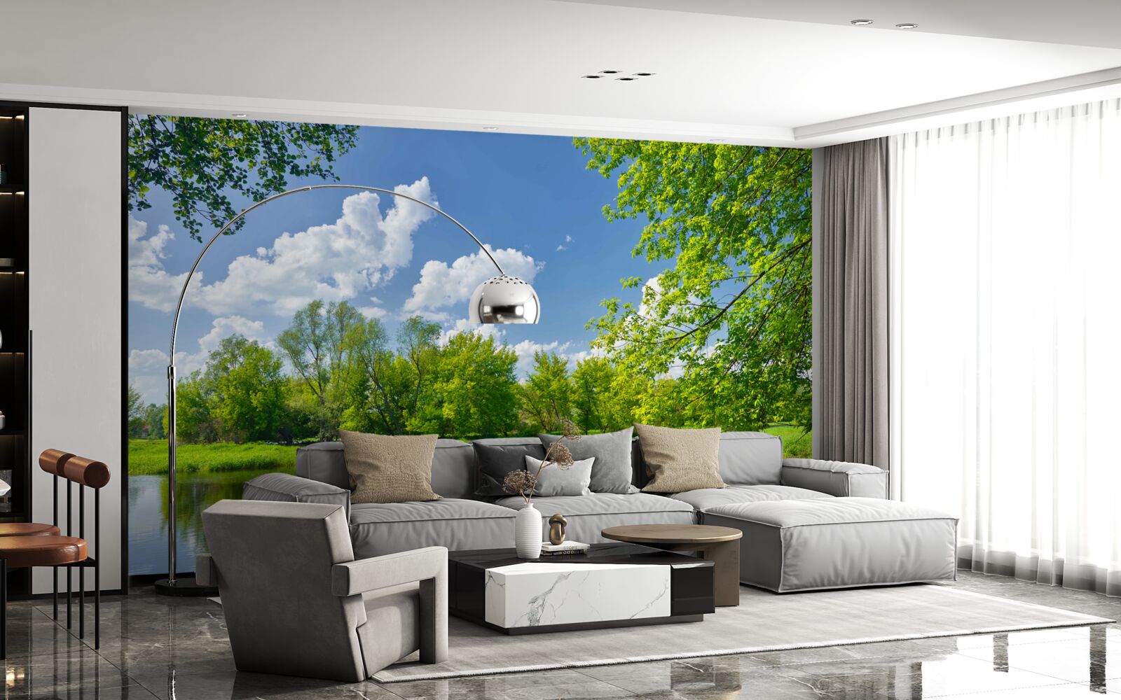 Fototapeta pokojné vody lesnej rieky