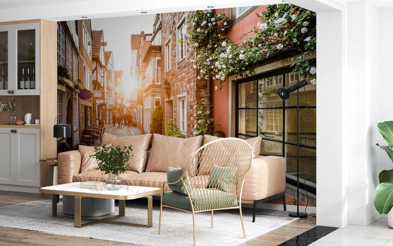 Fototapeta malebný východ slnka v starobylom meste