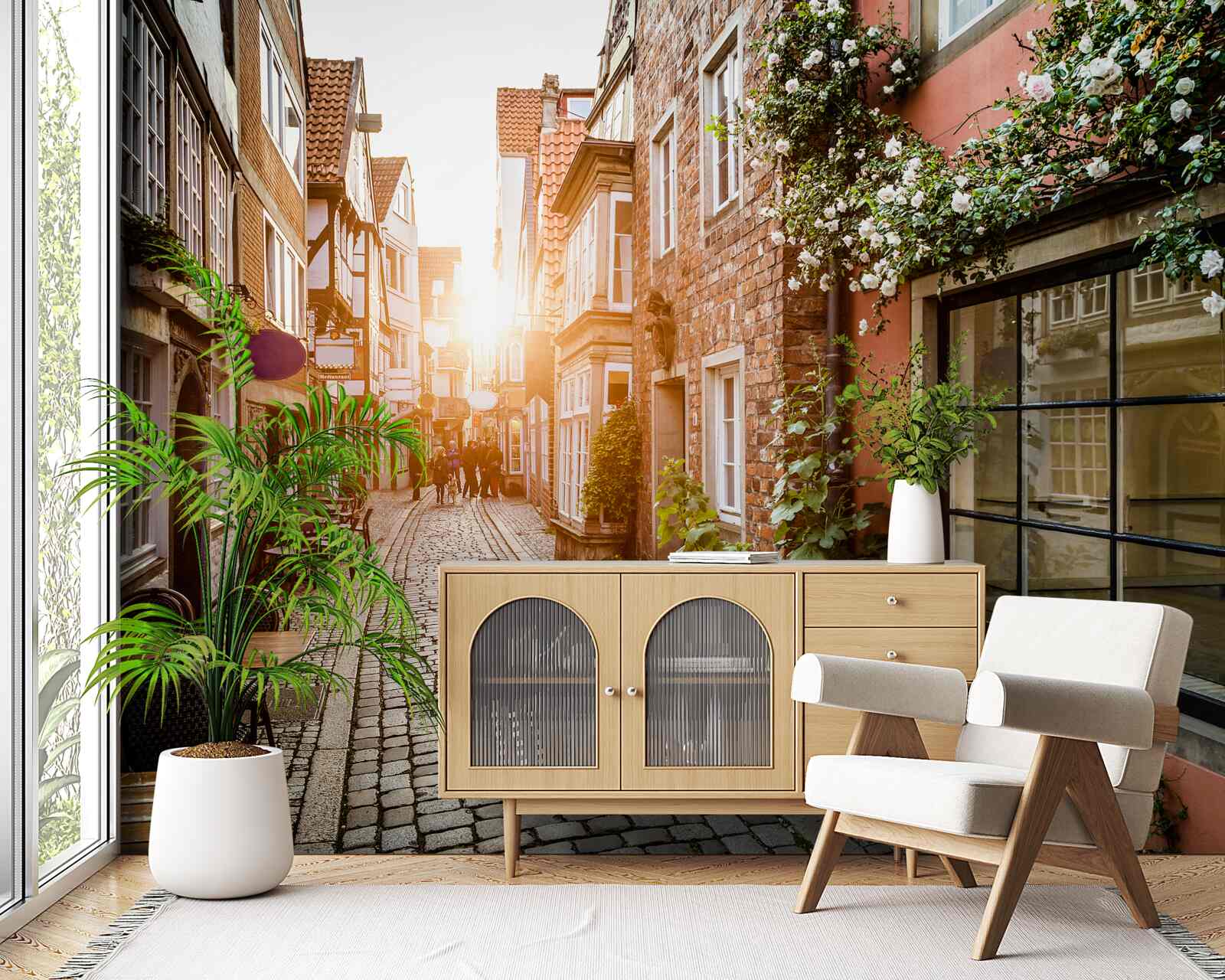 Fototapeta malebný východ slnka v starobylom meste