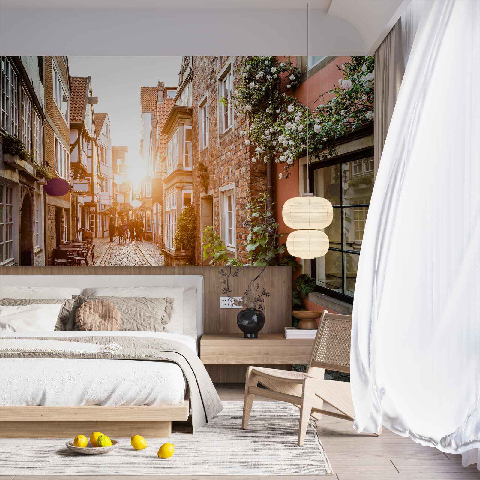 Fototapeta malebný východ slnka v starobylom meste