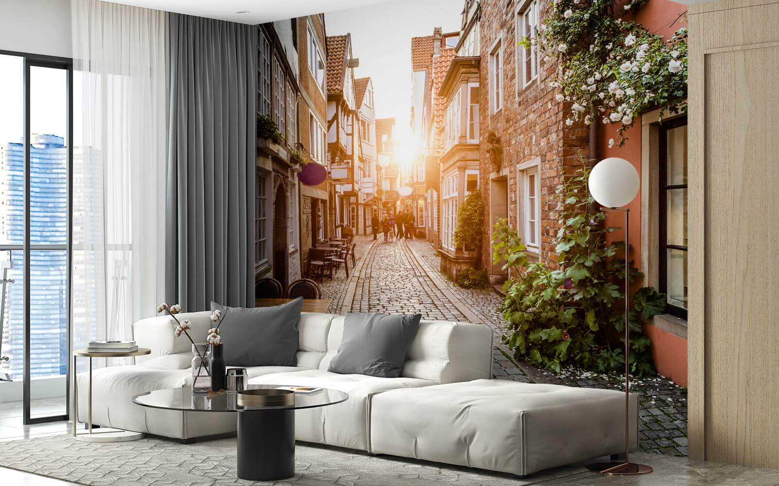 Fototapeta malebný východ slnka v starobylom meste