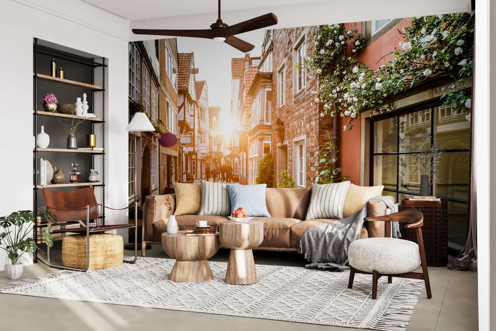 Fototapeta malebný východ slnka v starobylom meste