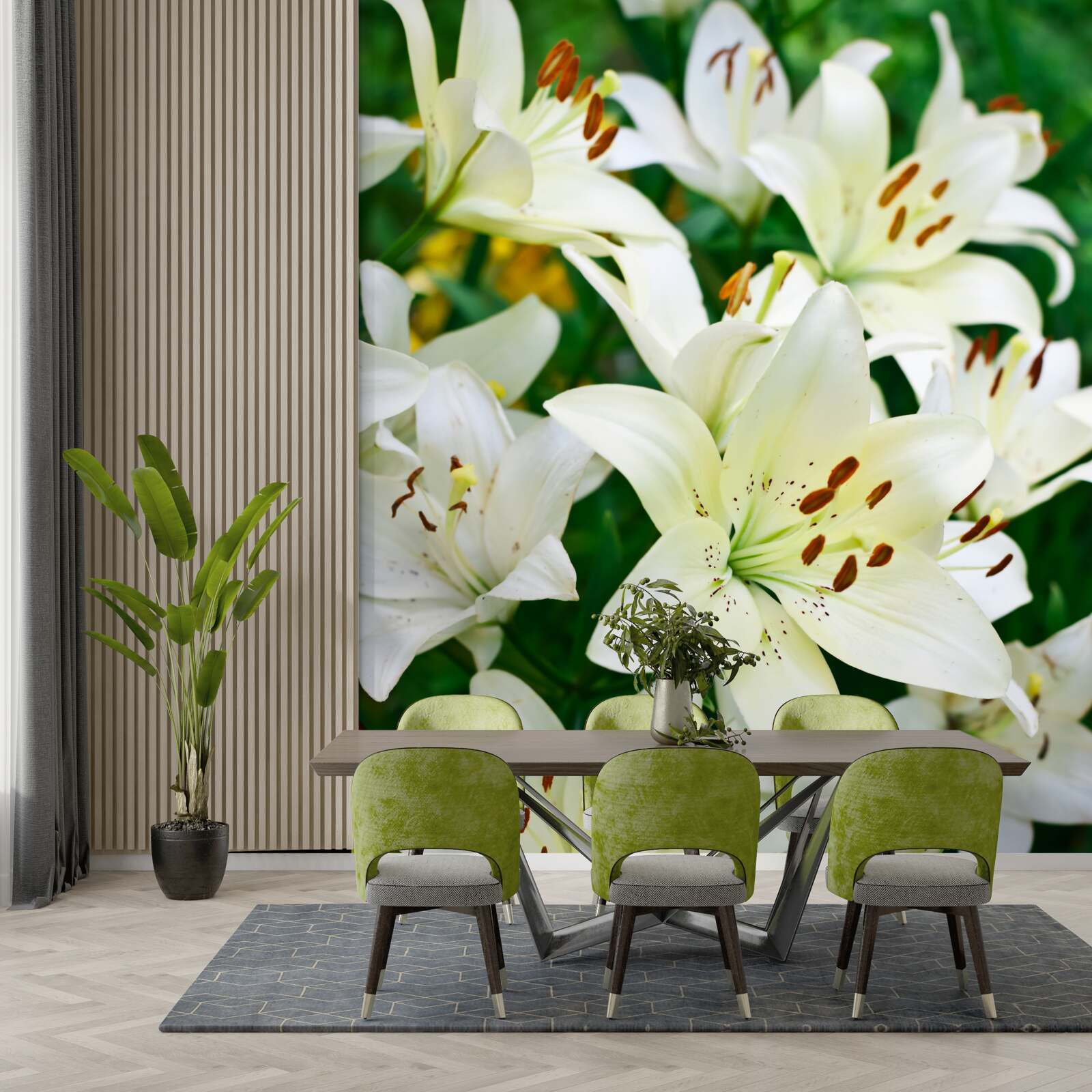 Fototapeta veľké púčiky bielej ľalie