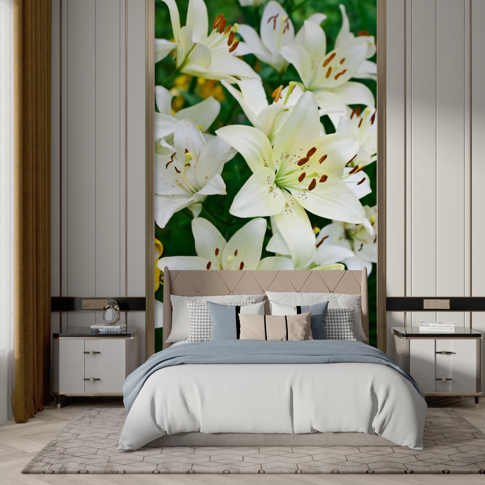 Fototapeta veľké púčiky bielej ľalie