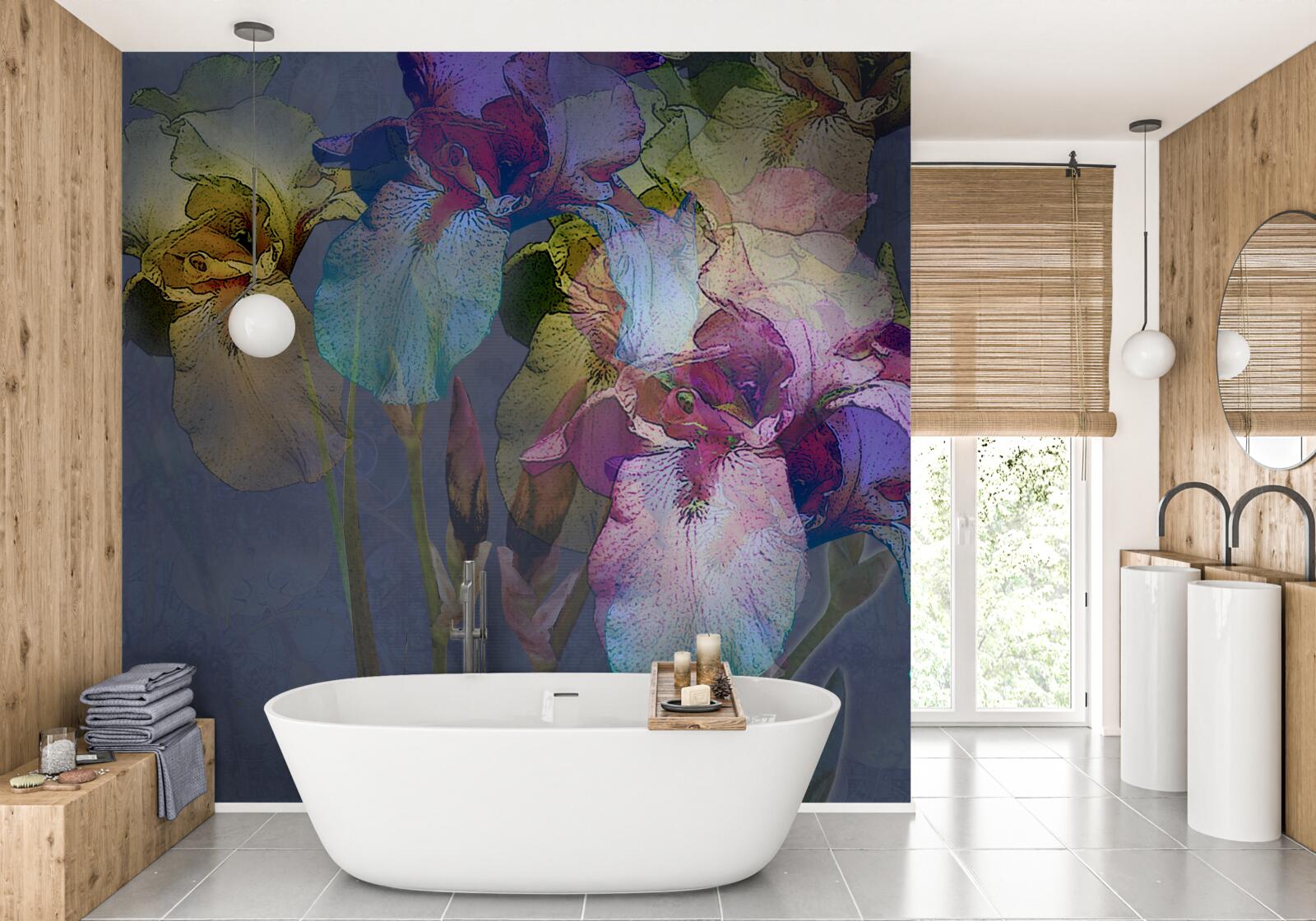 Fototapeta nočnú atmosféru napĺňajú tropické listy