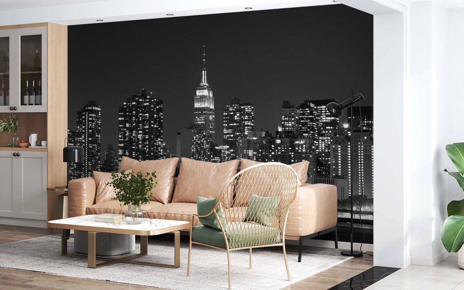 Fototapeta mesto v noci, osvetlené svetlami