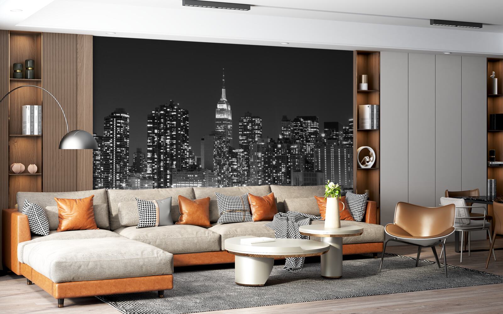 Fototapeta mesto v noci, osvetlené svetlami