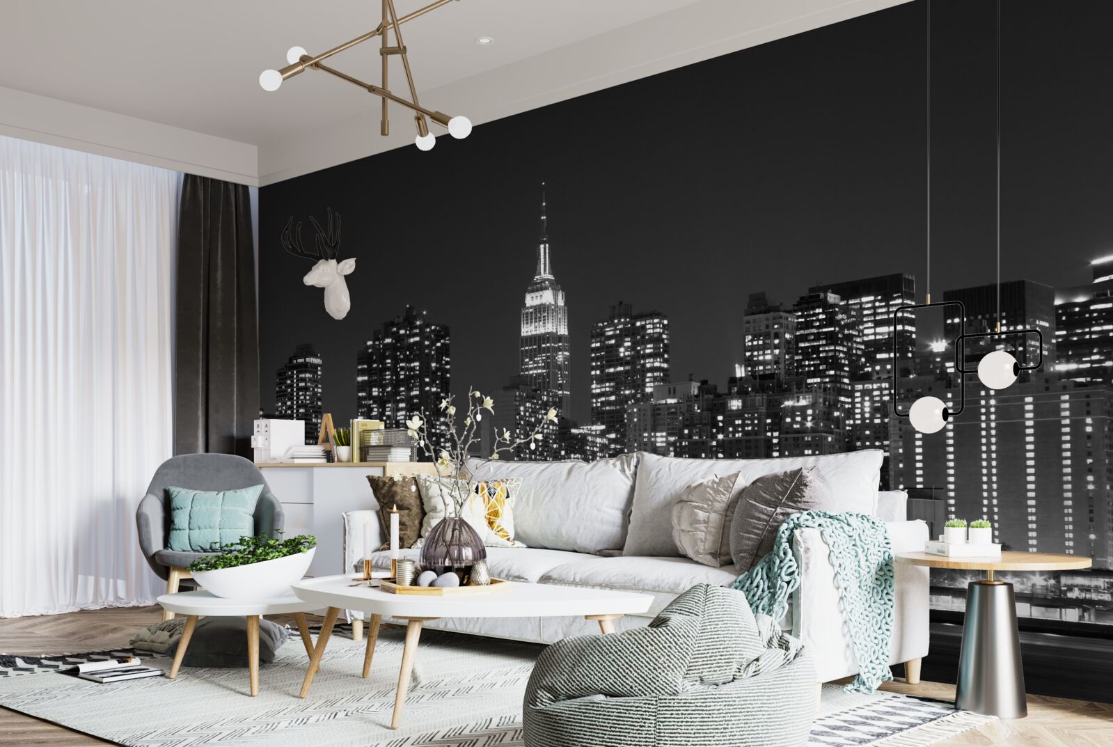 Fototapeta mesto v noci, osvetlené svetlami