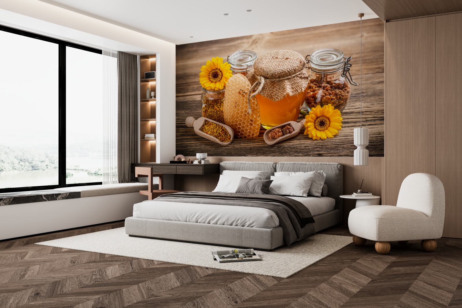 Fototapeta med a položte ho na stôl