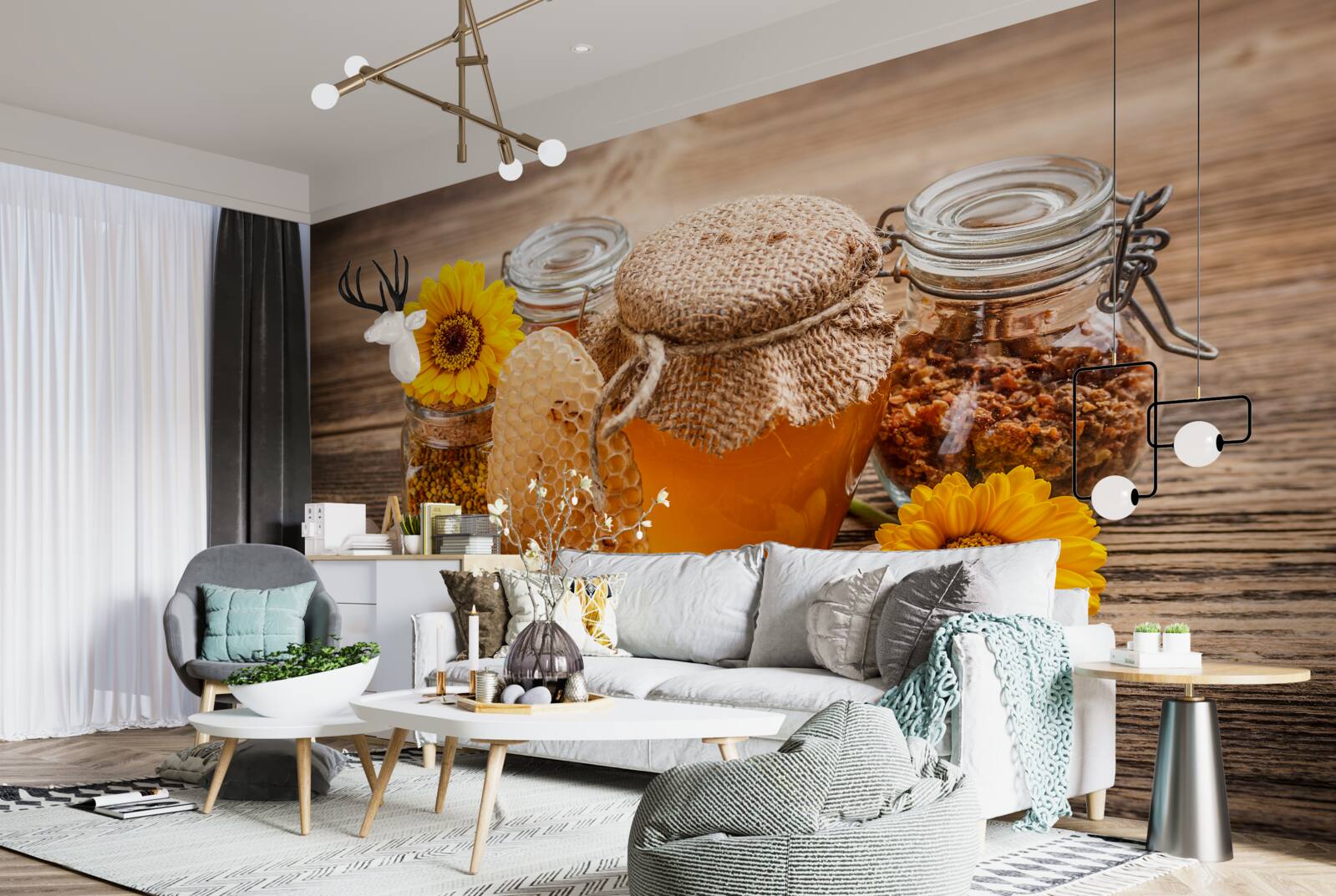 Fototapeta med a položte ho na stôl