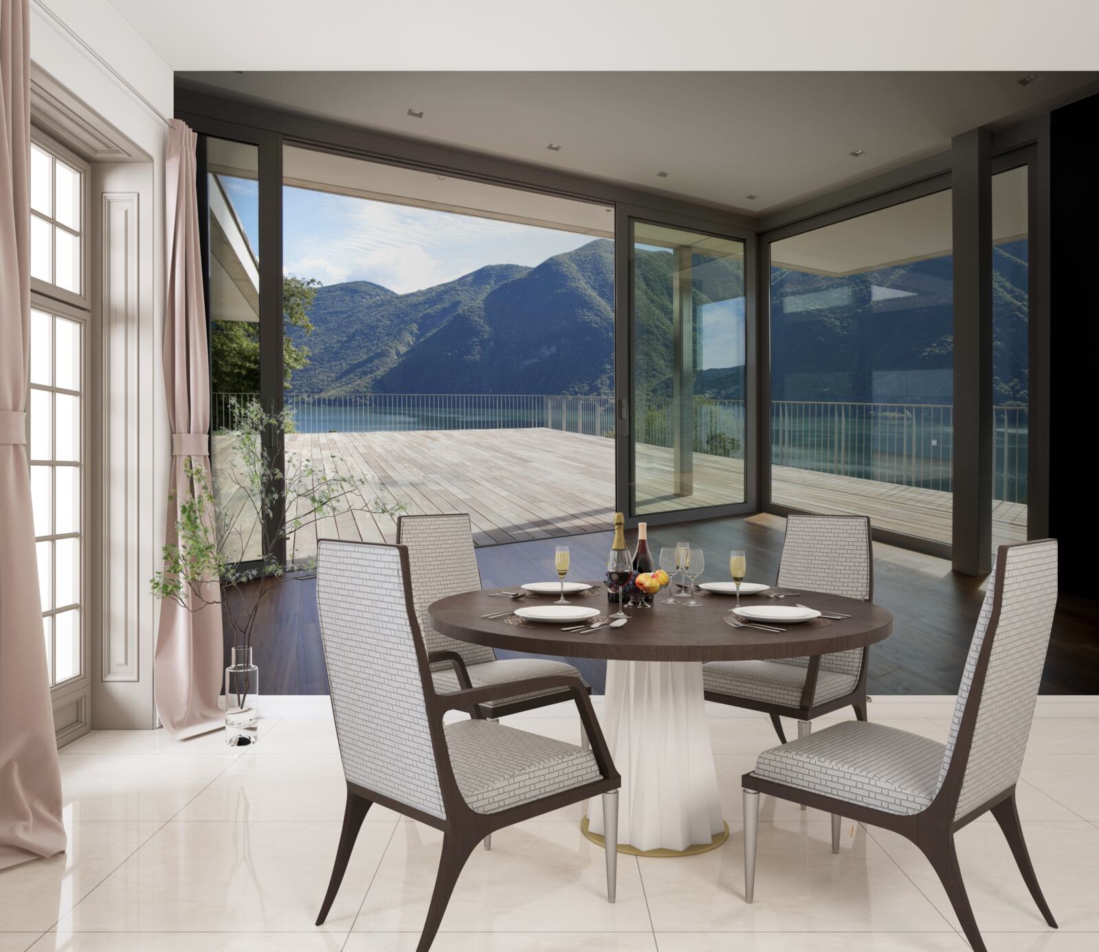 Fototapeta nádherný panoramatický výhľad z terasy