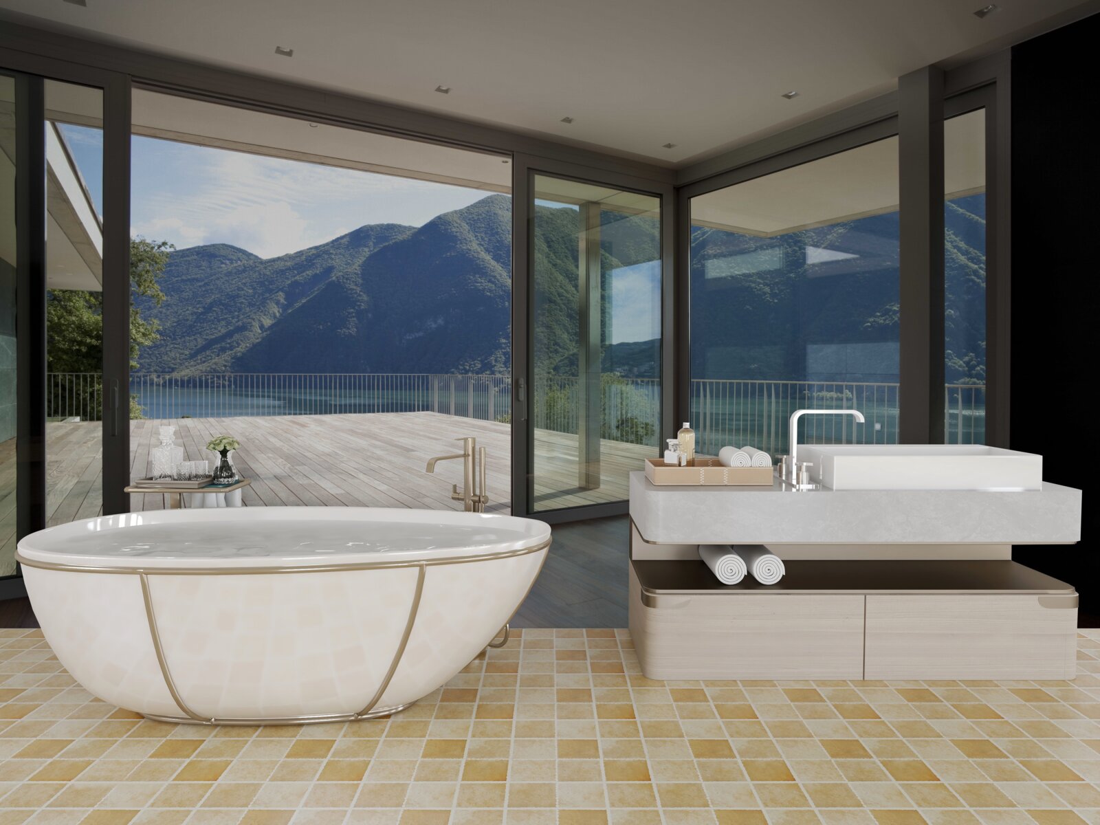 Fototapeta nádherný panoramatický výhľad z terasy