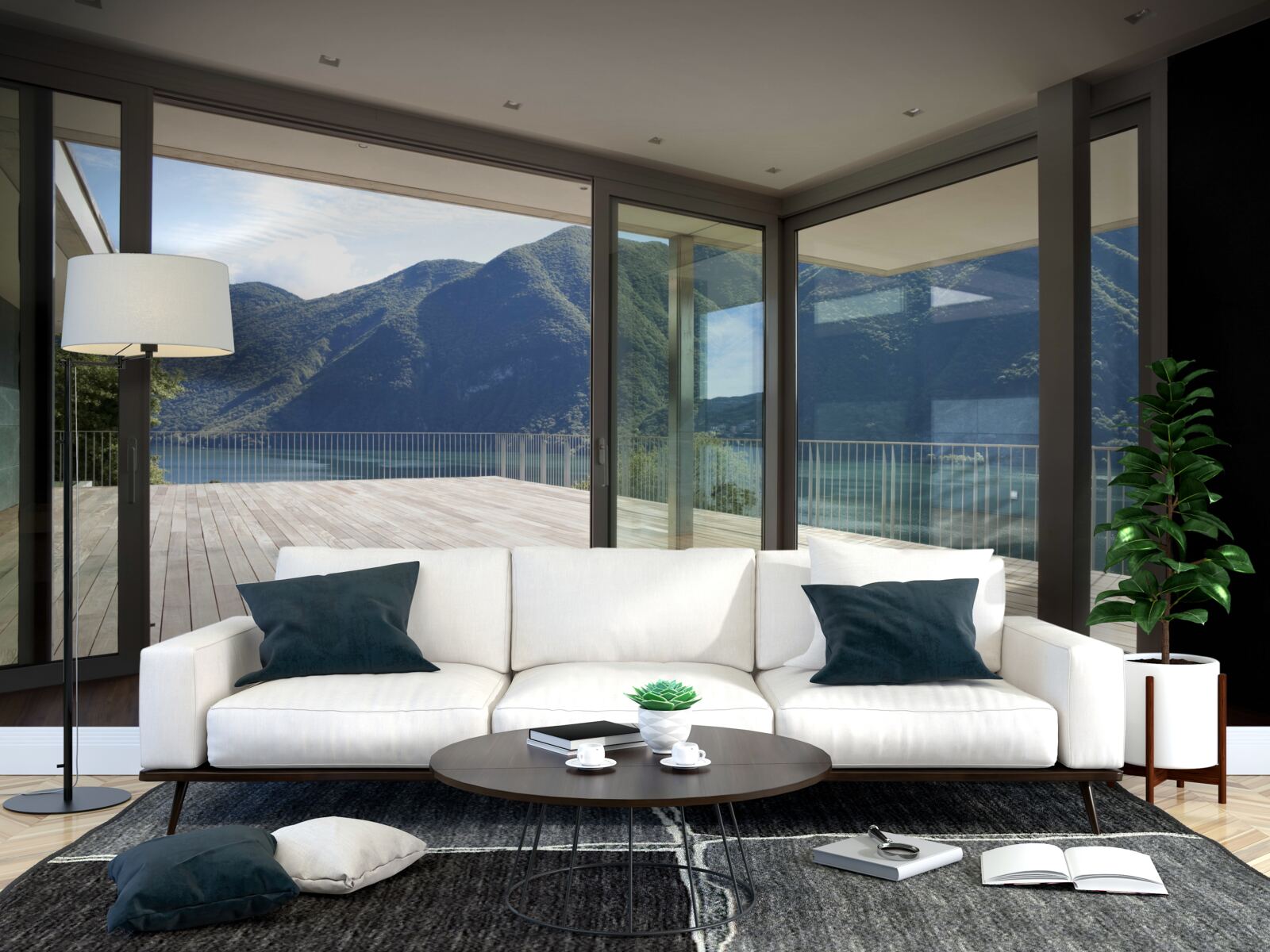 Fototapeta nádherný panoramatický výhľad z terasy