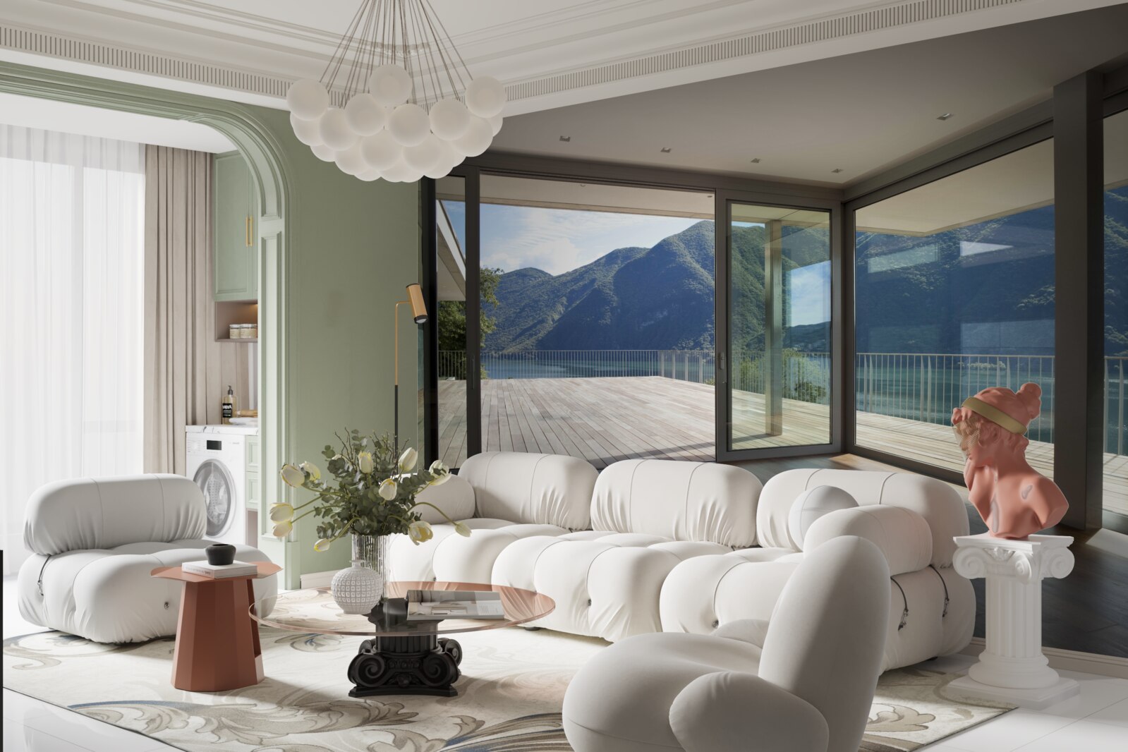 Fototapeta nádherný panoramatický výhľad z terasy