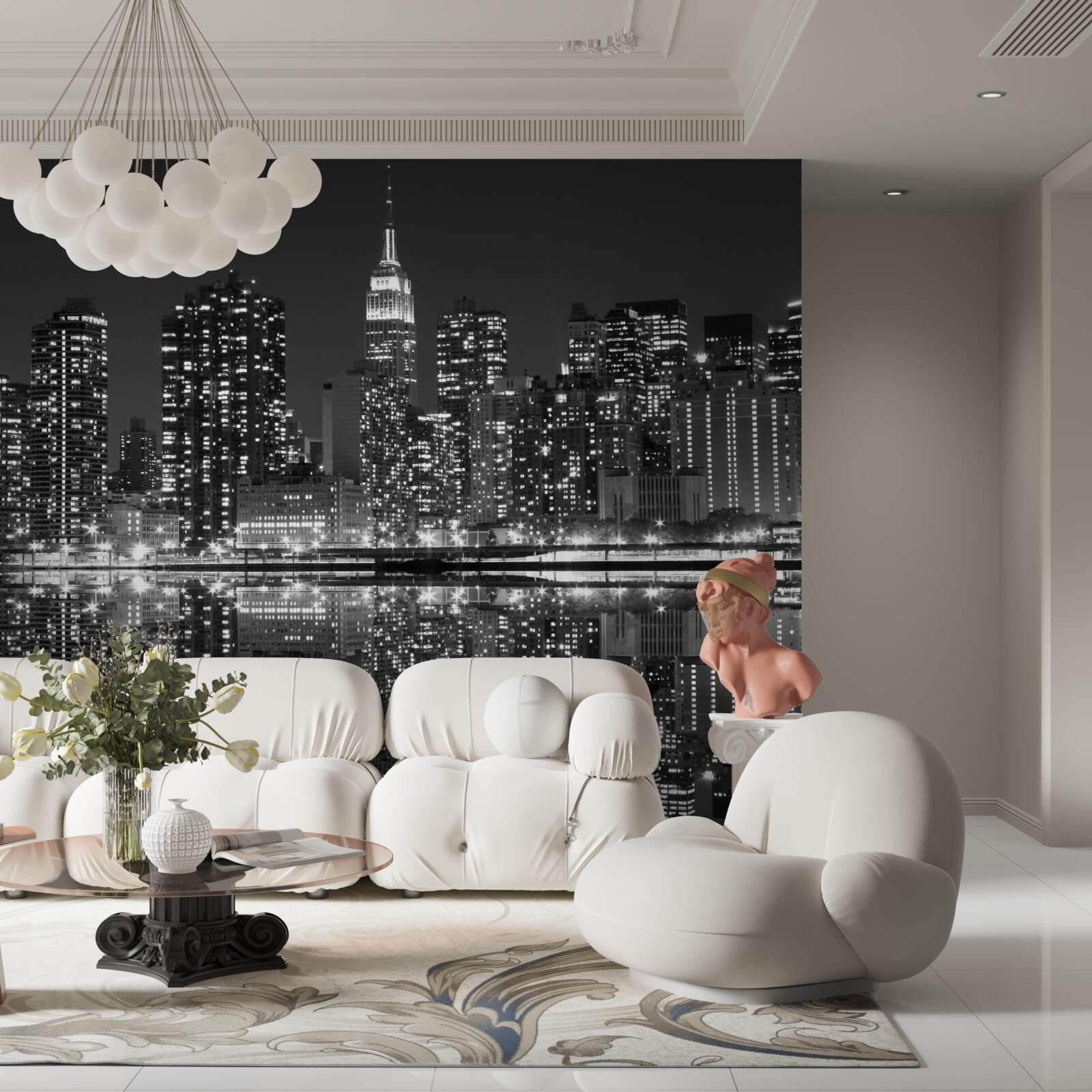 Fototapeta nemôžete vidieť panorámu mesta v odrazoch vody