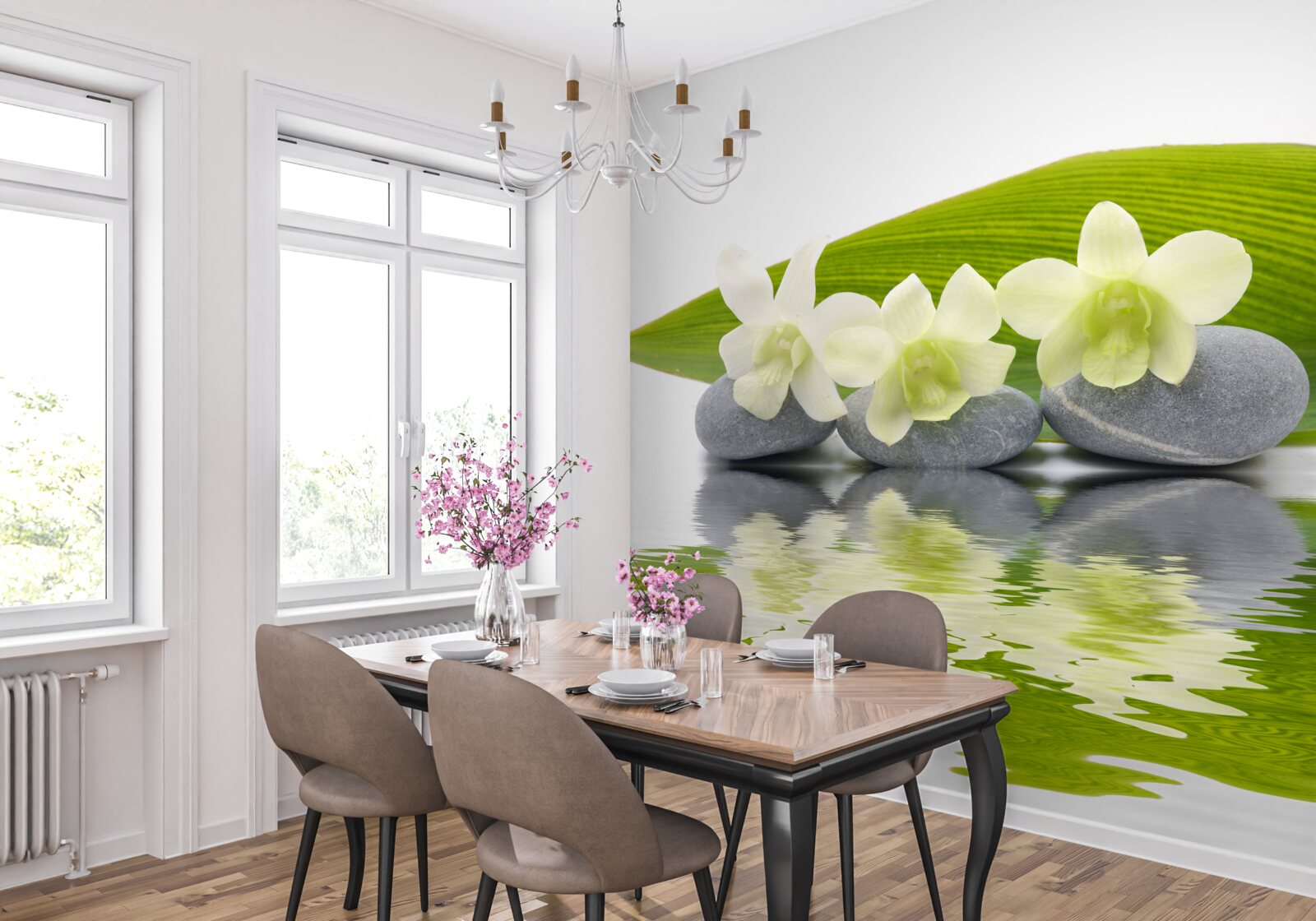 Fototapeta čiara na vodnej hladine