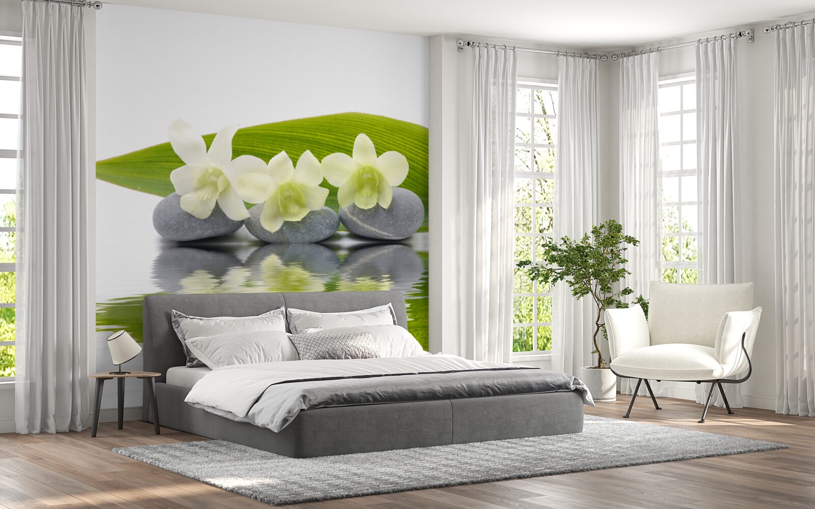 Fototapeta čiara na vodnej hladine