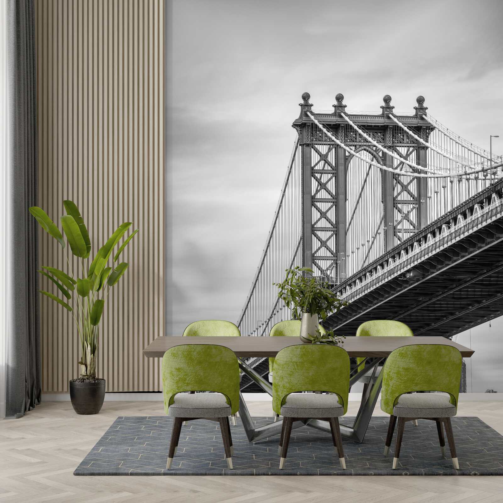 Fototapeta spodný most vedie do obývanej oblasti