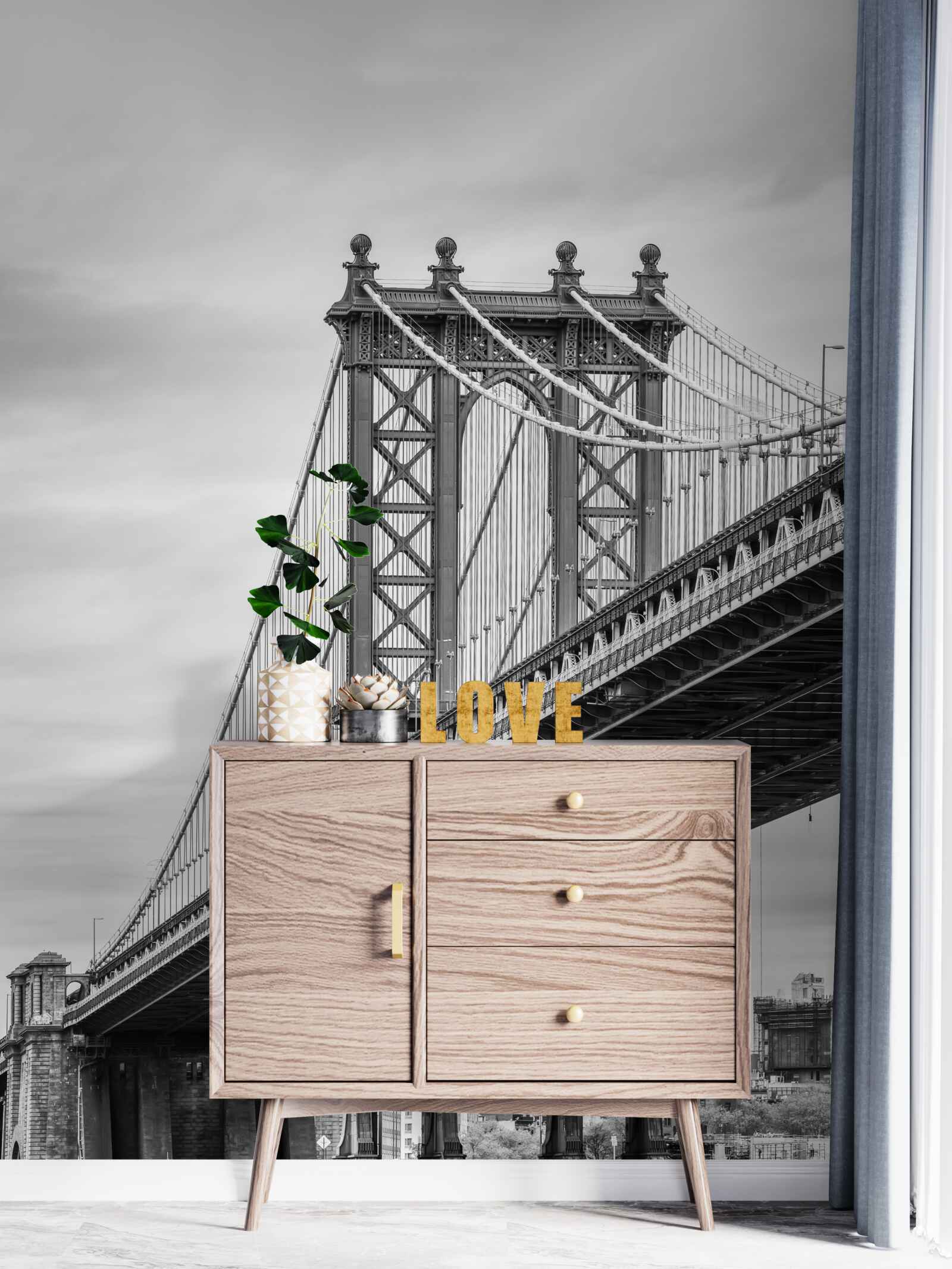 Fototapeta spodný most vedie do obývanej oblasti