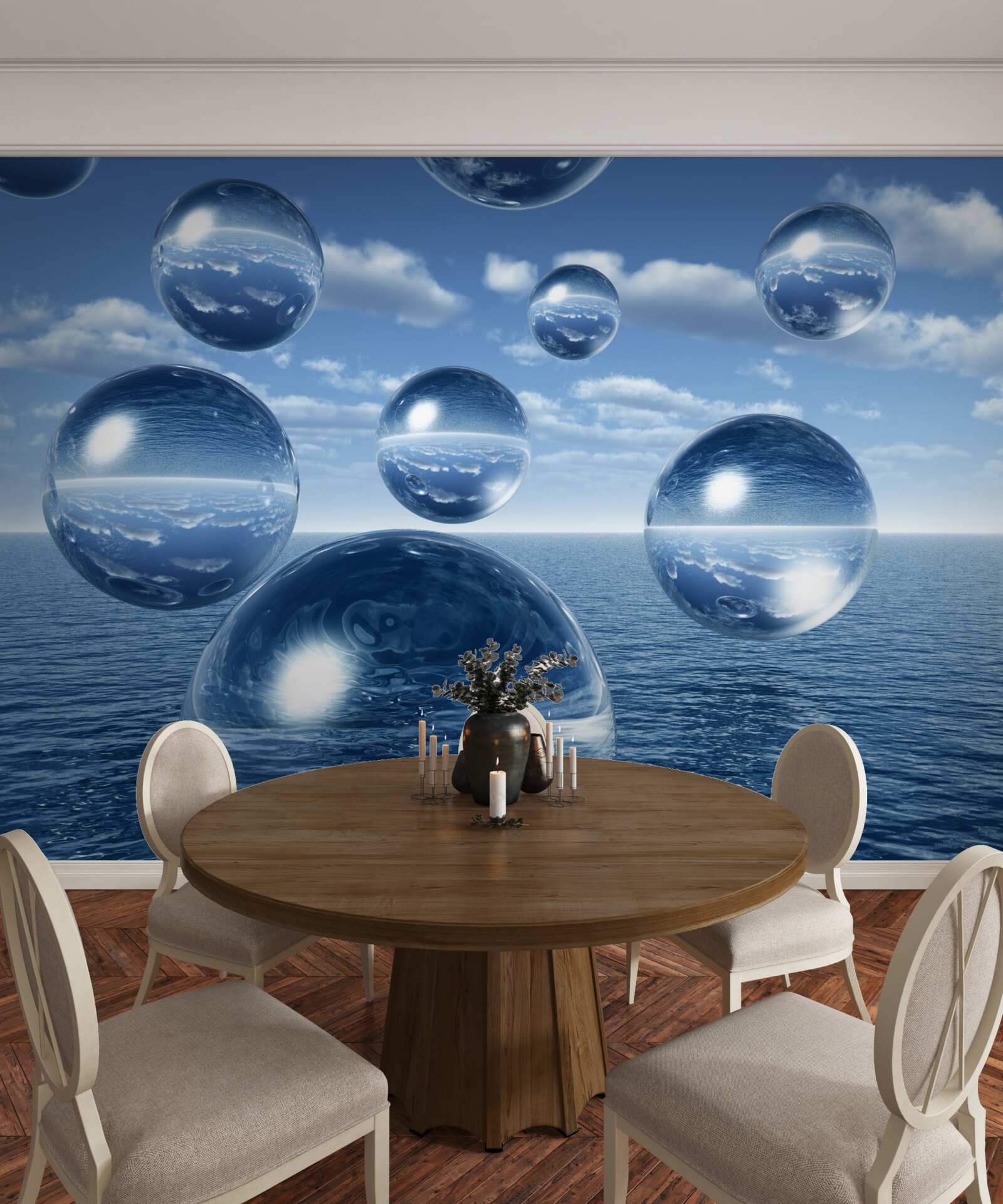 Fototapeta kvapky vody stekajú do mora