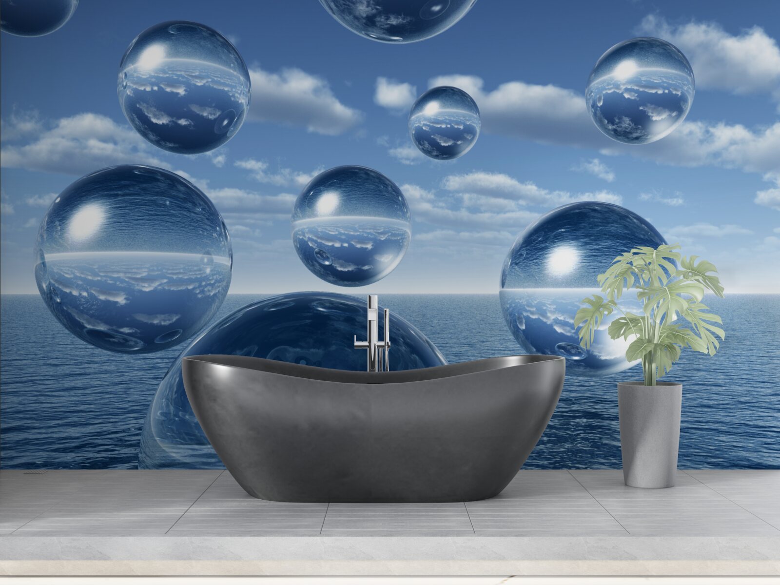 Fototapeta kvapky vody stekajú do mora