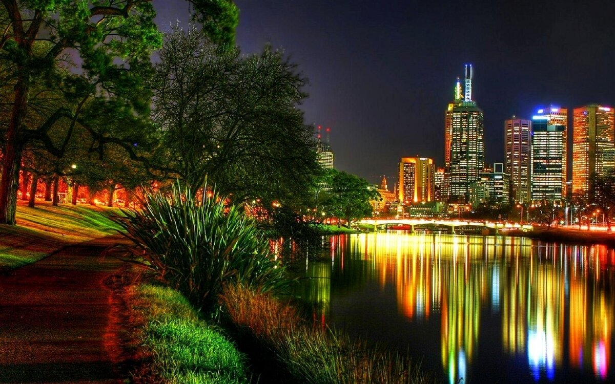 Fototapeta večer opustené nábrežie