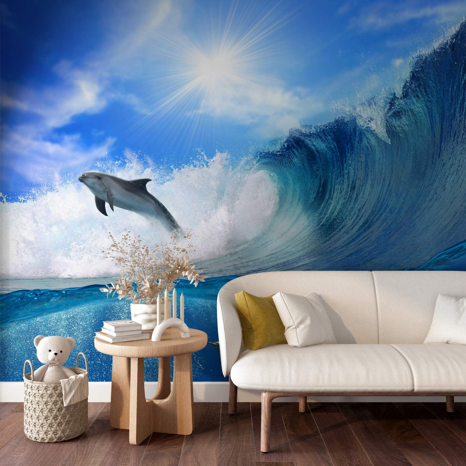 Fototapeta oceánske vody obývané delfínmi