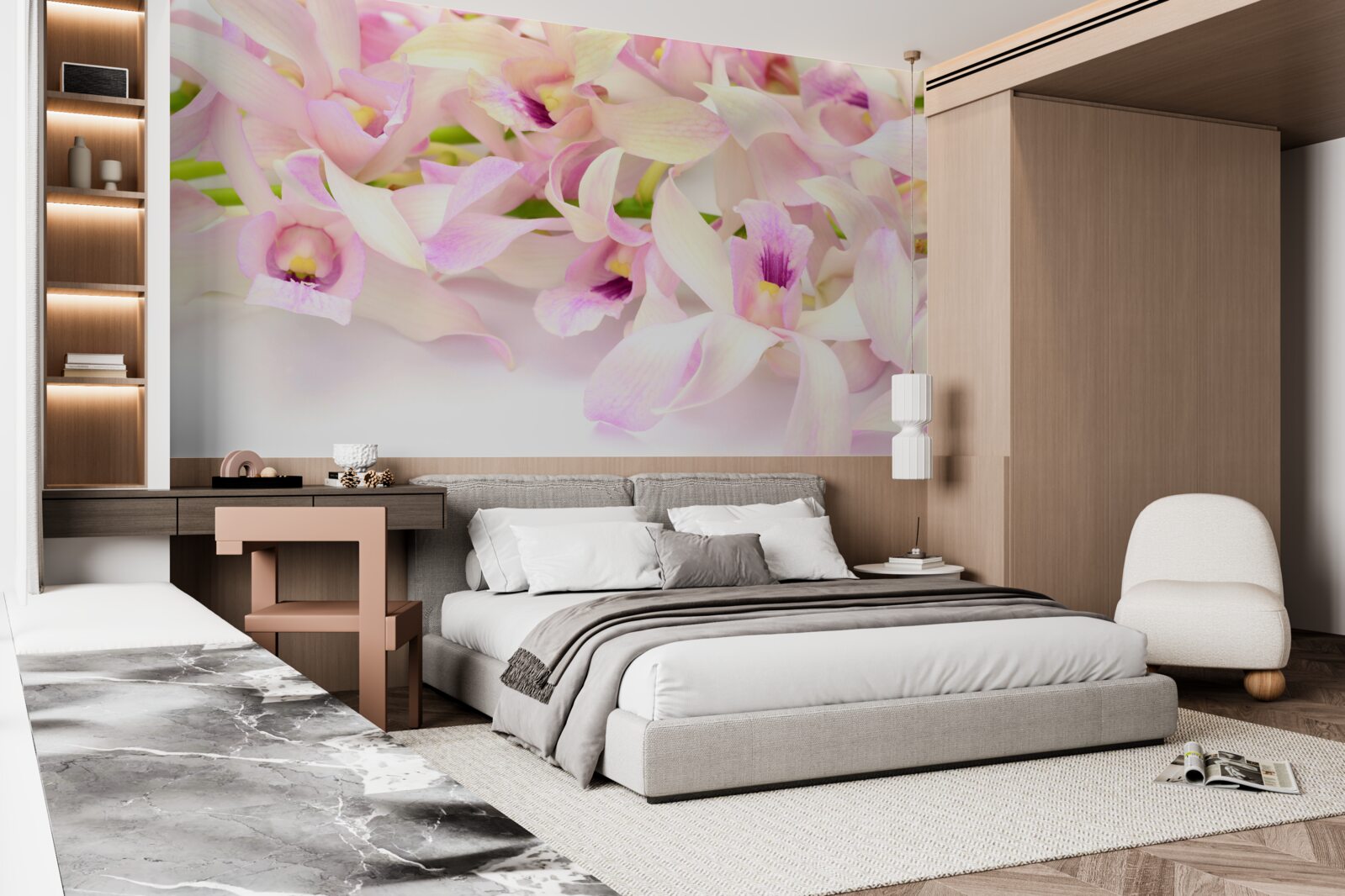 Fototapeta jemné ružové puky kvetov