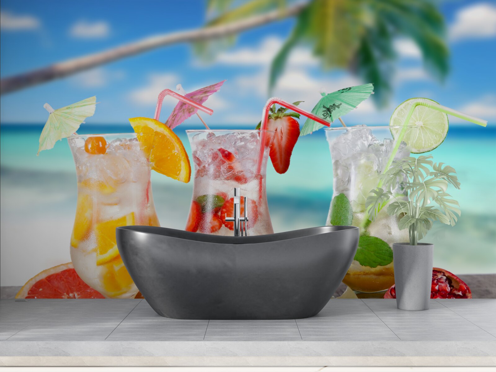 Fototapeta nápoje na báze exotického ovocia