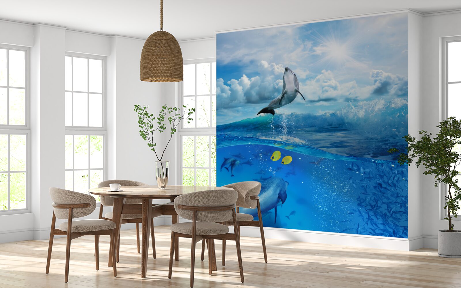 Fototapeta delfín skákajúci z vody