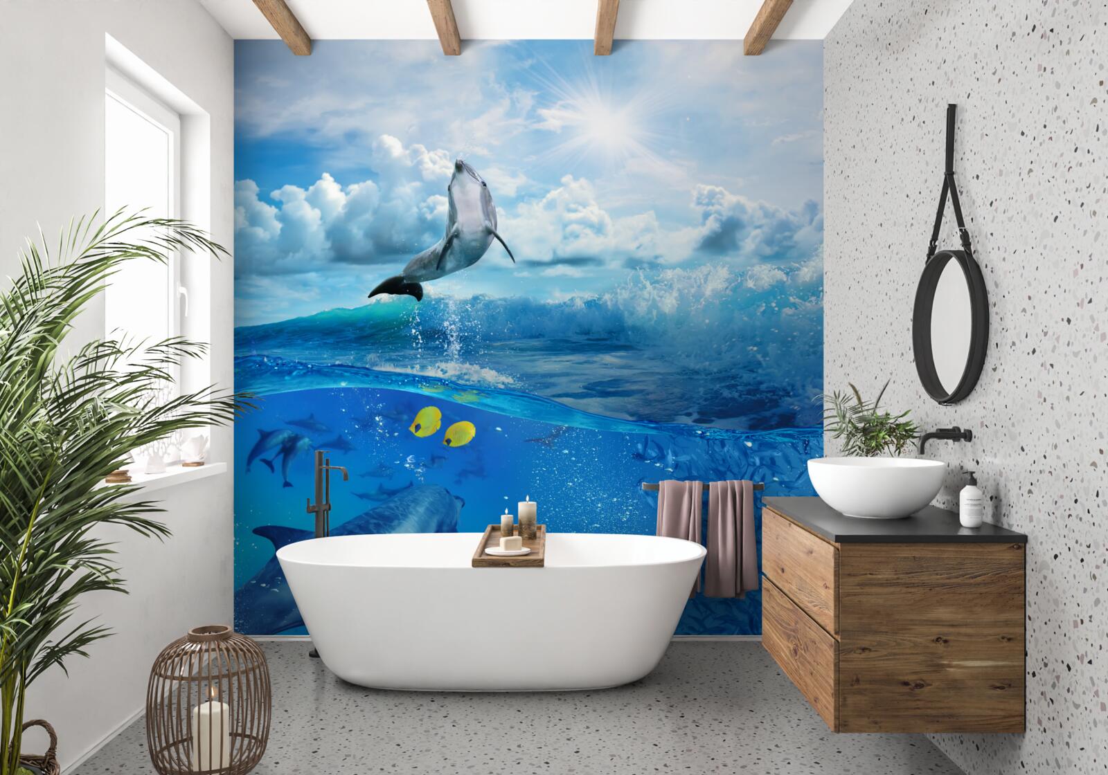 Fototapeta delfín skákajúci z vody