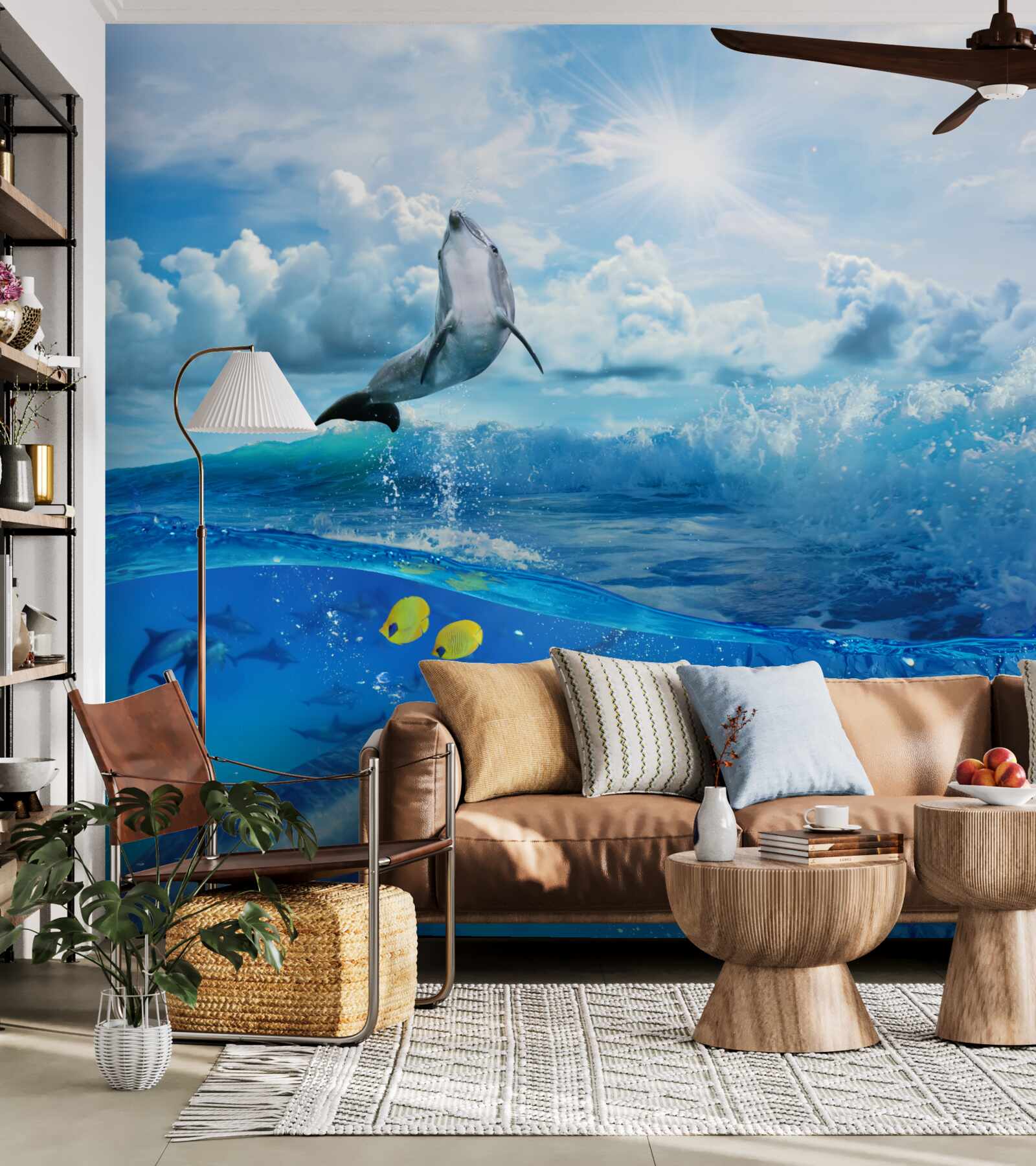 Fototapeta delfín skákajúci z vody