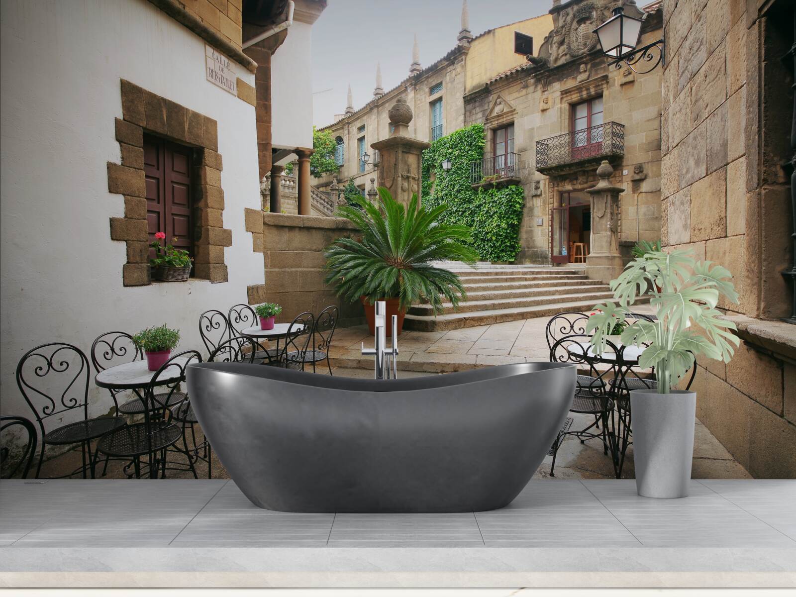 Fototapeta letné schody v Starobylom meste