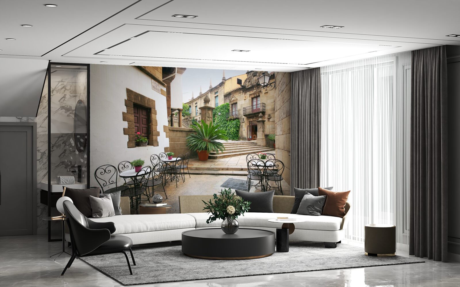 Fototapeta letné schody v Starobylom meste