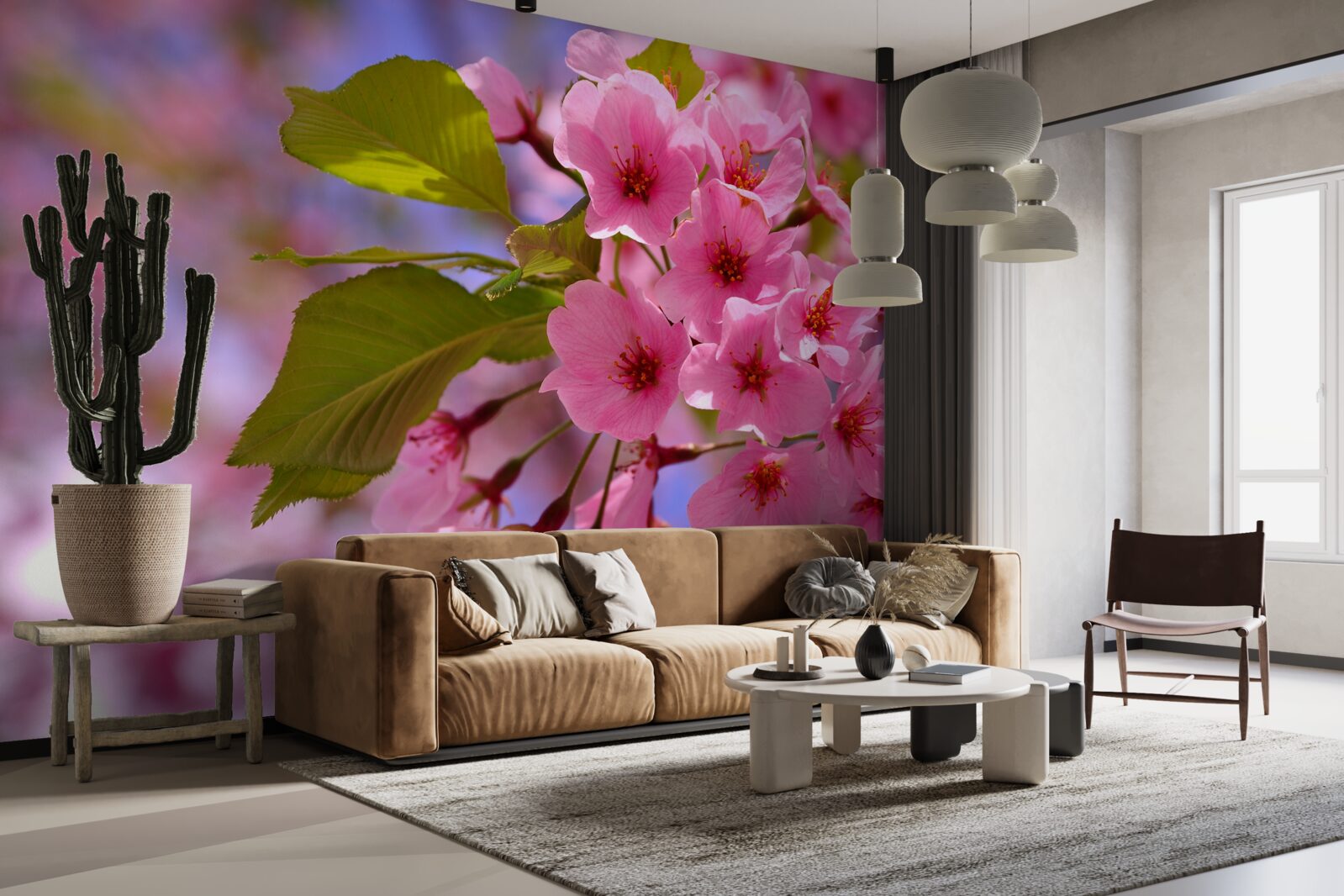 Fototapeta Na rokline kvitnú sakury Veľké puky