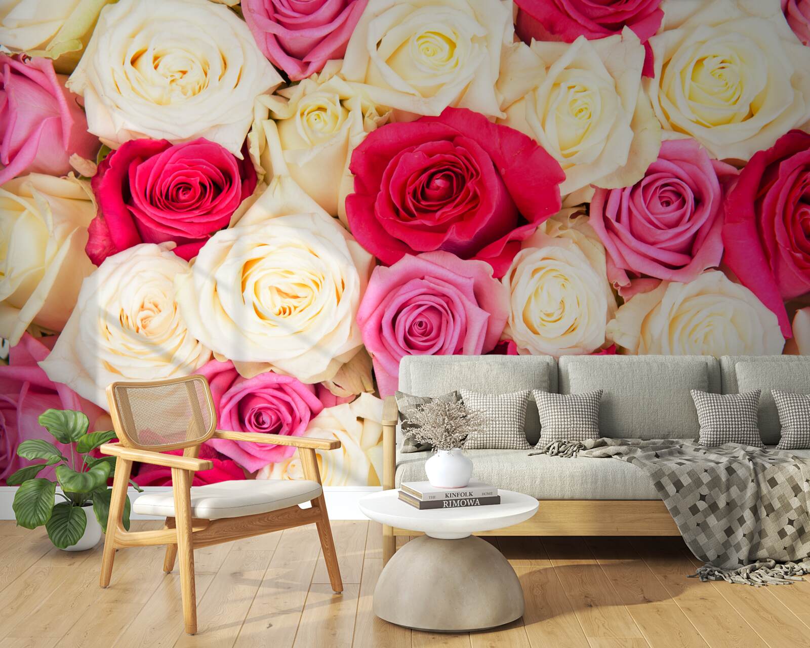 Fototapeta kytica jemných ruží v rôznych prevedeniach