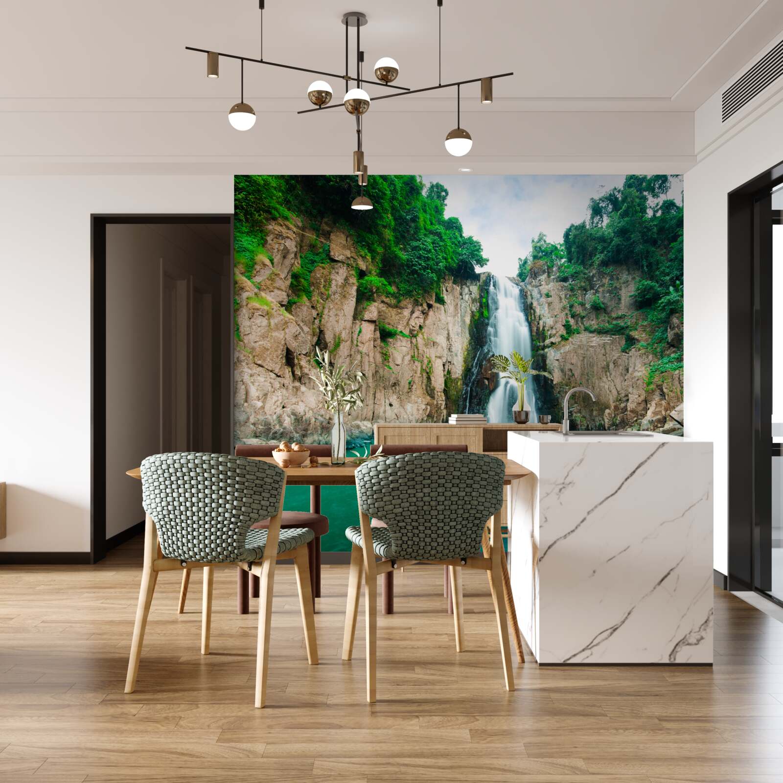 Fototapeta vysoká voda v horách